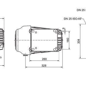 Pfeiffer HiScroll 12 vacuum pump dimensions