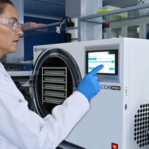 Lab person working on the CD8 Pro