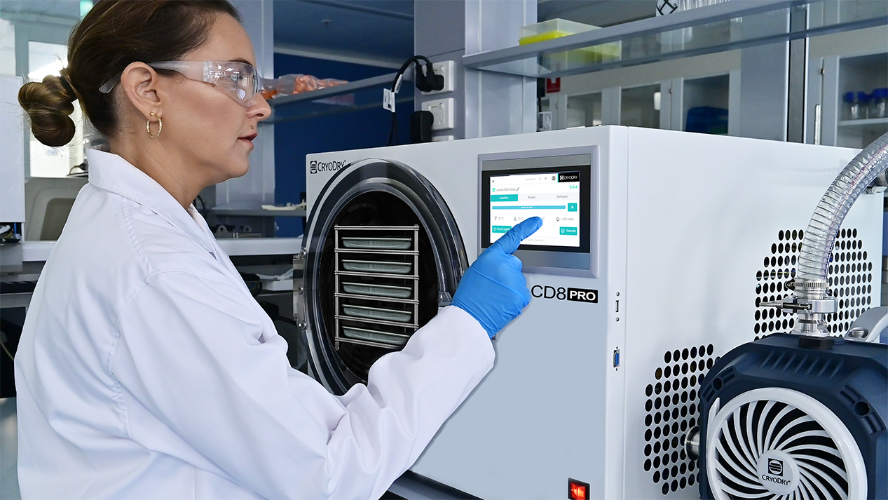 Lab person working on the CD8 Pro